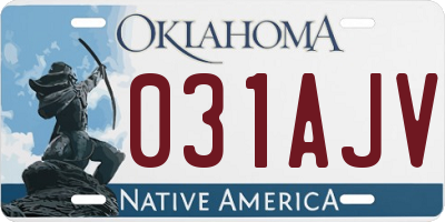 OK license plate 031AJV