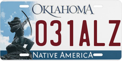 OK license plate 031ALZ