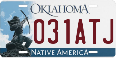OK license plate 031ATJ
