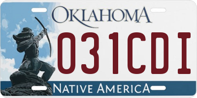 OK license plate 031CDI