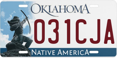 OK license plate 031CJA