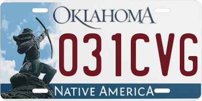 OK license plate 031CVG