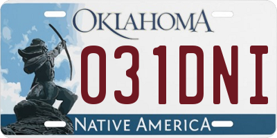 OK license plate 031DNI