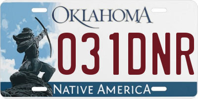 OK license plate 031DNR