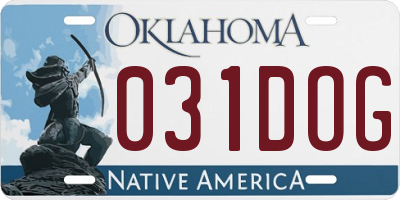 OK license plate 031DOG