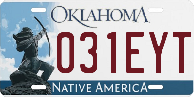 OK license plate 031EYT