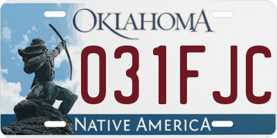 OK license plate 031FJC