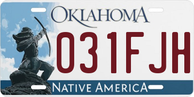 OK license plate 031FJH