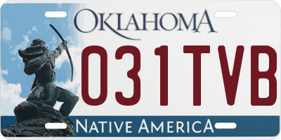 OK license plate 031TVB