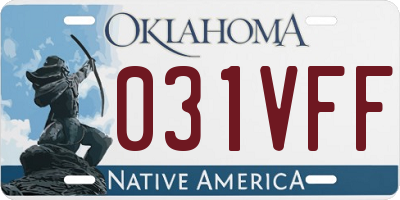 OK license plate 031VFF