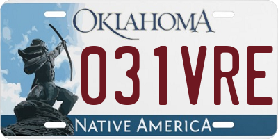 OK license plate 031VRE