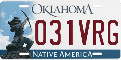OK license plate 031VRG