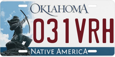 OK license plate 031VRH