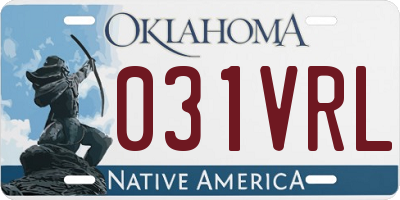 OK license plate 031VRL