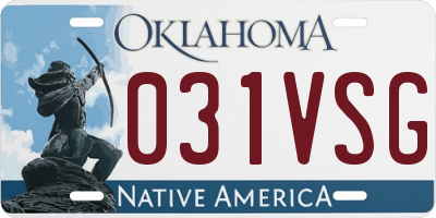 OK license plate 031VSG