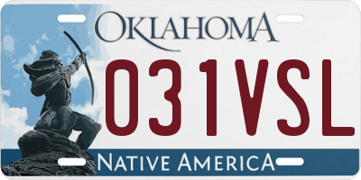 OK license plate 031VSL