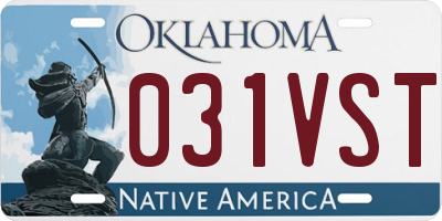 OK license plate 031VST