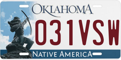 OK license plate 031VSW