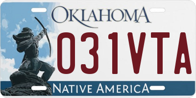OK license plate 031VTA