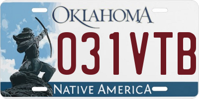 OK license plate 031VTB