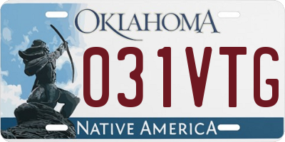 OK license plate 031VTG