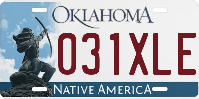 OK license plate 031XLE