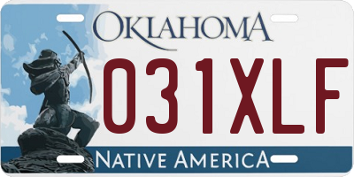 OK license plate 031XLF