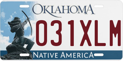 OK license plate 031XLM