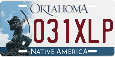 OK license plate 031XLP
