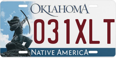 OK license plate 031XLT