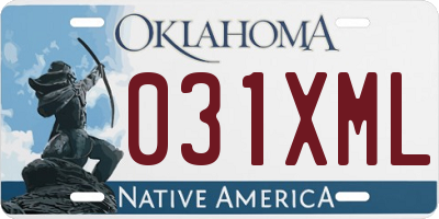 OK license plate 031XML