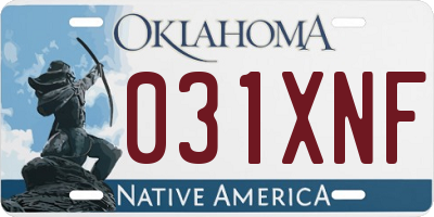 OK license plate 031XNF