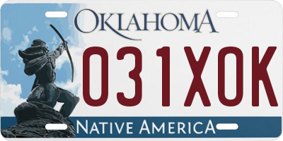 OK license plate 031XOK