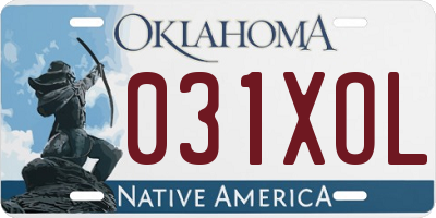 OK license plate 031XOL
