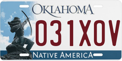 OK license plate 031XOV