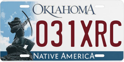 OK license plate 031XRC