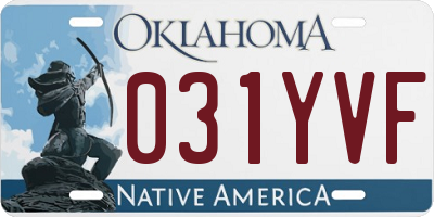 OK license plate 031YVF