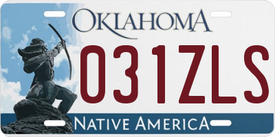 OK license plate 031ZLS