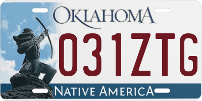OK license plate 031ZTG