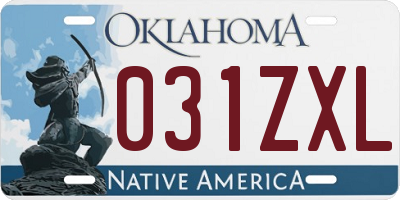 OK license plate 031ZXL