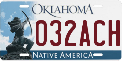 OK license plate 032ACH