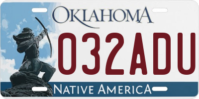 OK license plate 032ADU