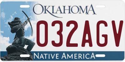 OK license plate 032AGV