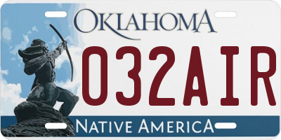 OK license plate 032AIR