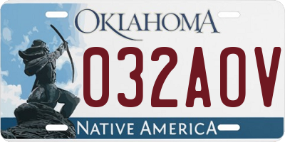 OK license plate 032AOV