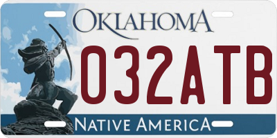 OK license plate 032ATB