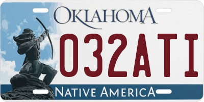 OK license plate 032ATI