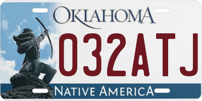 OK license plate 032ATJ