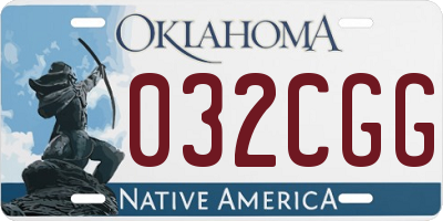 OK license plate 032CGG
