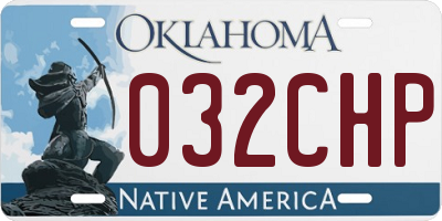 OK license plate 032CHP